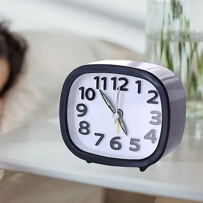 $12.93 • Buy Table Clock Low Noise Multi Round Small Bedside Analog Alarm Clock For Daily Use