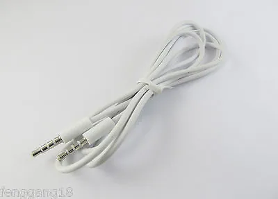 1x 3.5mm Male To Male Car Audio Extension Cable Cord Apple IPhone 6 6S 1m White • £1.63
