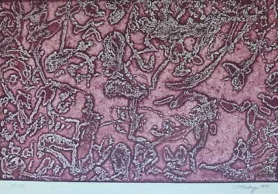 MARK TOBEY  Divertimento  HAND SIGNED 1971 Etching Abstract Expressionism USA • $675