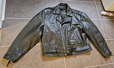 Vtg Wilsons Leather Men's Black Moto Jacket Sz 2xl Thinsulate • $159.99