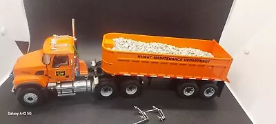 First Gear.Mack Granite With Dumper Trailer State Hi-Way 1/34 Scale. • $47