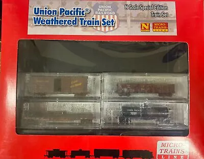 N Scale Union Pacific UP Weathered Train Set Special Edition Tank Box Flat Car • $99.95