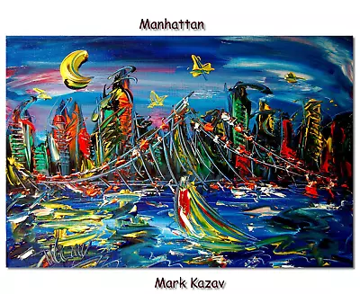 Mark Kazav NEW  Large Abstract Modern Original Oil Painting Contemporary WEthS • $198