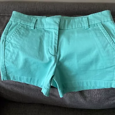 Vineyard Vines Size 14 Girls Green Sunwashed Chino Shorts Whale Logo • $8