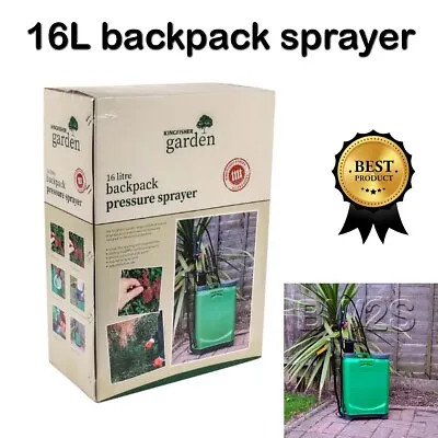 £21.85 • Buy 16L Backpack Knapsack Chemical Garden Sprayer Weedkiller Pressure Pump 