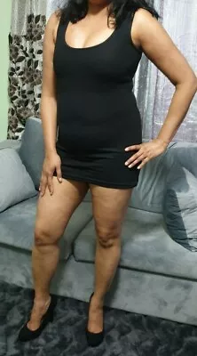 £14.92 • Buy Black Micro Mini Dress Women Longline Top/Dress Short Bodycon Stretch Plus Size