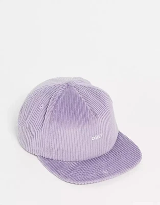 £8.99 • Buy Obey Clothing Purple Corduroy Snapback 4 Panel Cap With Stitched Logo