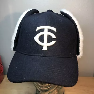 Minnesota Twins Trapper Hat Pepsi MN MLB Baseball Sherpa Fleece Ear Flaps Winter • $14.99