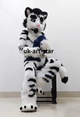 $469 • Buy Nice Fur Husky Dog Fox Mascot Tiger Costume Fursuit Halloween Suit Cosplay #090