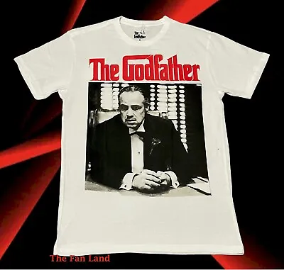 New The Godfather Marlon Brando 1972 White Poster Vintage Classic T-Shirt • $19.95