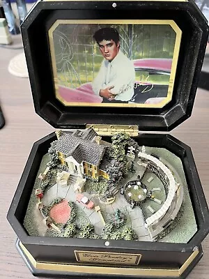 RARE Elvis Presley's GRACELAND The King Legendary Home Figurine Music Box  • $75