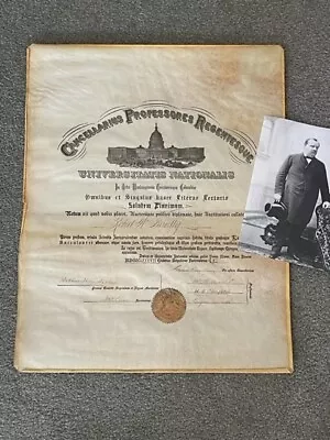 Cleveland Grover Signed Document U. S. President Law School Segregation • $1000