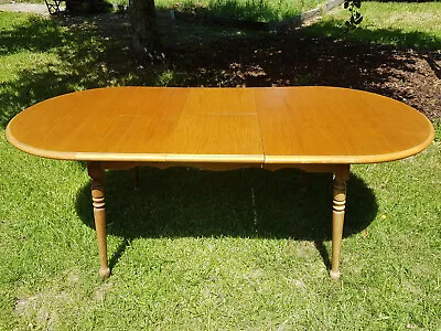$950 • Buy Large Mid-Century Extendable Dining Table Vintage Retro - Gently Used Condition