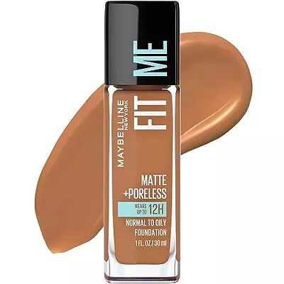 Maybelline Fit Me Matte + Poreless Liquid Oil-Free Foundation  Coconut 1 Fl Oz • $7.49