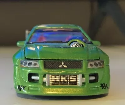 Muscle Machines 2001 Mitsubishi Lancer Evolution VII Evo Import Tuner Car Green • $13.95