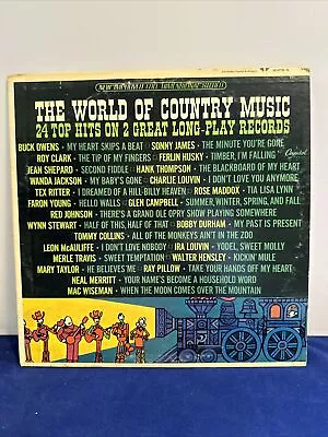 The World Of Country Music 24 Top Hits Various Artists LP 2 Album Set SNPB-5 • $5