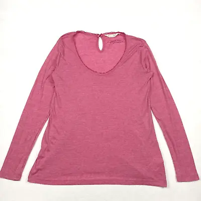 Odd Molly Size 3 - L Stretchy Jersey Shirt Pink Melange L/S Top Blouse 730 Large • $56.08