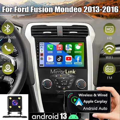 For Ford Fusion Mondeo 2013-2016 Android 13 Car Radio Apple Carplay GPS Navi FM • $146.02