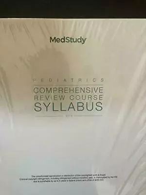 2018-2019 Medstudy Pediatrics Review Core Curriculum 8th Edition Hannaman 978 • $38.70