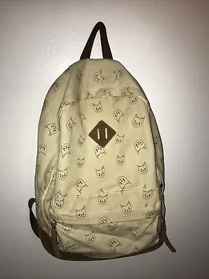 Mossimo Backpack Overnight Bag School Backpack Cat Head Suede Accent • $25