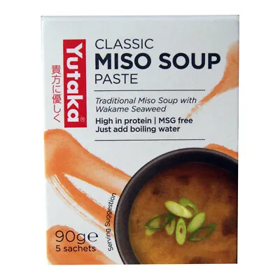 YUTAKA Japanese Classic Miso Soup Paste With Wakame SeaWeeds - 90G • £7.35