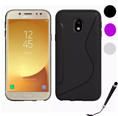 S Curve Gel Jelly Cover Case For Samsung Galaxy J5 Pro / J7 Pro 2017 + Stylus  • $5.99