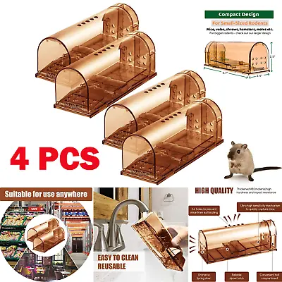 4PCS Humane Rat Trap Cage Live Animal Pest Rodent Mice Mouse Control Bait Catch • $17.13