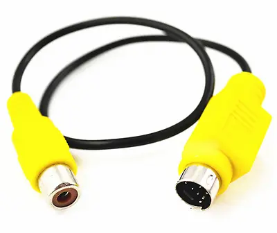 7 Pin S-video Mini Din Male To RCA Female Cable Adapter For HDTV Dvd Laptop 30cm • £4.95