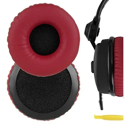 Geekria Protein Leather Ear Pads For Sennheiser HD25 HD25SP Headphones (Red) • $14.99