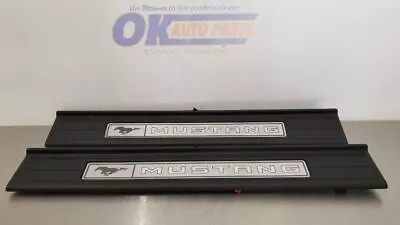 16 Ford Mustang Gt Illuminated Door Sill Scuff Plate Trim Set Pair Black • $76.50