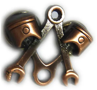 Piston Wrench Masonic Freemason Mechanic Harley Indian Antique Copper Lapel Pin • $12.99