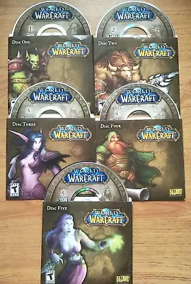 PC DVD Games Bizzard World Of Warcraft-5 Disc Set • $13.95