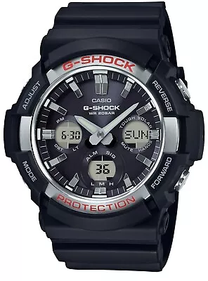 NIB Casio G-Shock GAS100-1A Men's Solar World Time Black Resin Watch • $99.99