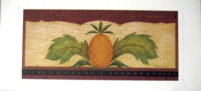 $14.49 • Buy Art Print~PINEAPPLE~Warren Kimble Folk~Pineapples~fruit Primitive 26x12