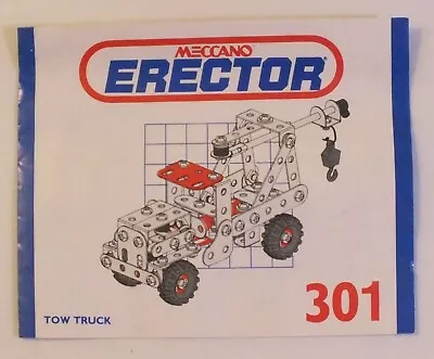 Vintage Meccano Erector Metal Construction Set #301 Tow Truck • $23.97