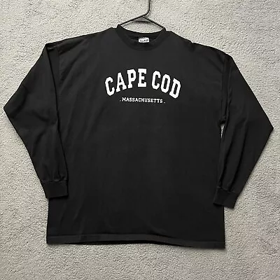 Vintage Cape Cod Shirt Mens XL Black Massachusetts Beach Vacation Heavyweight • $18.87