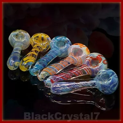 3.5 In Handmade Mini Random Pocket Ocean Swirl Tobacco Smoking Bowl Glass Pipes • $11.99