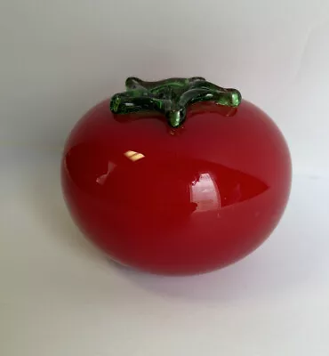 Vintage Murano Style Heavy Glass Fruit Vegetable Hand Blown - Tomato • $9.99