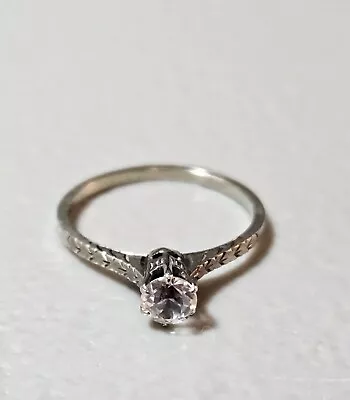 Vintage Ostby Barton (OB) 18K White Gold Diamond Ring. Size 6 • $310