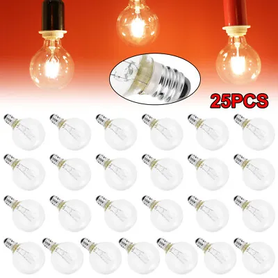 £9.49 • Buy 25 Pcs G40 Replacement Globe Bulbs For Garden Outdoor Lights Festoon String