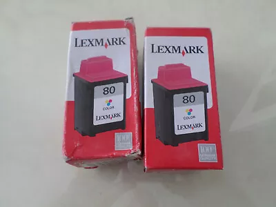 2 X Lexmark Original Printer Cartridges No.80 • £8.99