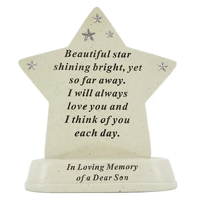 Special Son Baby Shining Star Graveside Memorial Grave Plaque Ornament • £16.49