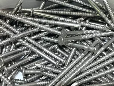 Nails 8D 2 1/2  Stainless Steel Common/Patio Deck Nail Ring Shank Lot Of  1 LB • $19.95