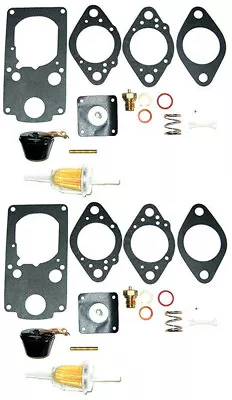 Carburetor Rebuild Kit W/ Floats 2 Carbs For Brosol / Solex H40/44 Eis Kadron • $62.95