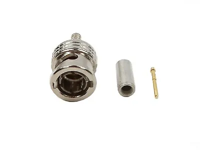 Adc Coaxial Bnc Straight Male Silver Connector Free Hanging Crimp Bnc-3 • $8.99