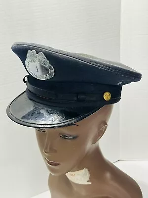 Vintage US POST OFFICE Letter Carrier Uniform Hat W/ Badge # 1  Mailman Postal • $149