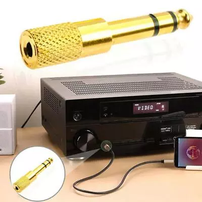 £0.01 • Buy 3.5mm Jack To 6.35mm Stereo Headphone Adaptor Connector 1/4 6.3mm S5M8