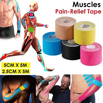 2Pc Elastic Athletics Sports Pain-Relief Physio Muscle Strain Injury Health Tape • $12.99