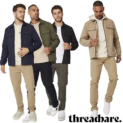 Threadbare Mens Threadbare  Zipped Cotton Multi-Pockets Shaket Jacket • £29.99