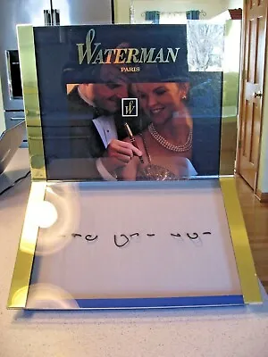 Vtg Waterman Paris Pen Store Display Case With Lock And Key - Display Your Pens! • $150